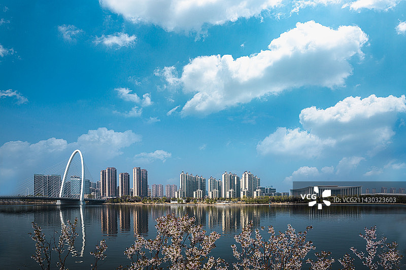 西安浐河风光图片素材
