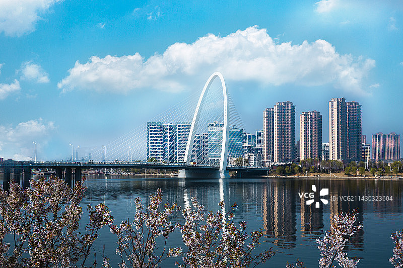 西安浐河风光图片素材