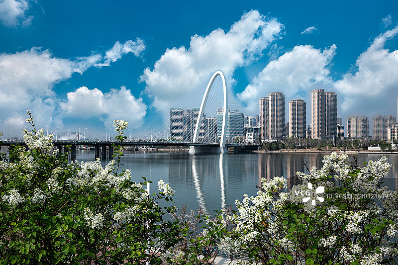 西安浐河风光图片素材