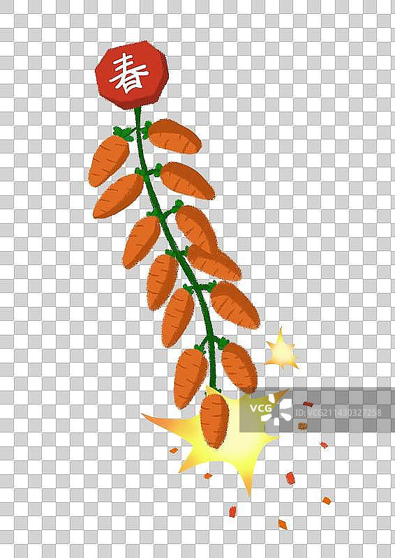 春节鞭炮萝卜图片素材