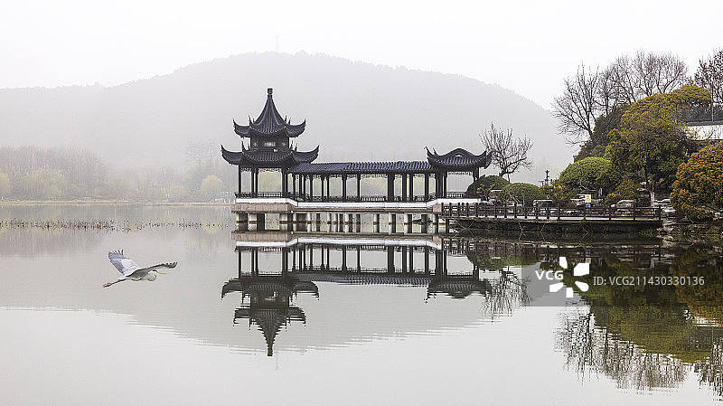 亭台楼阁（徐州云龙湖）图片素材