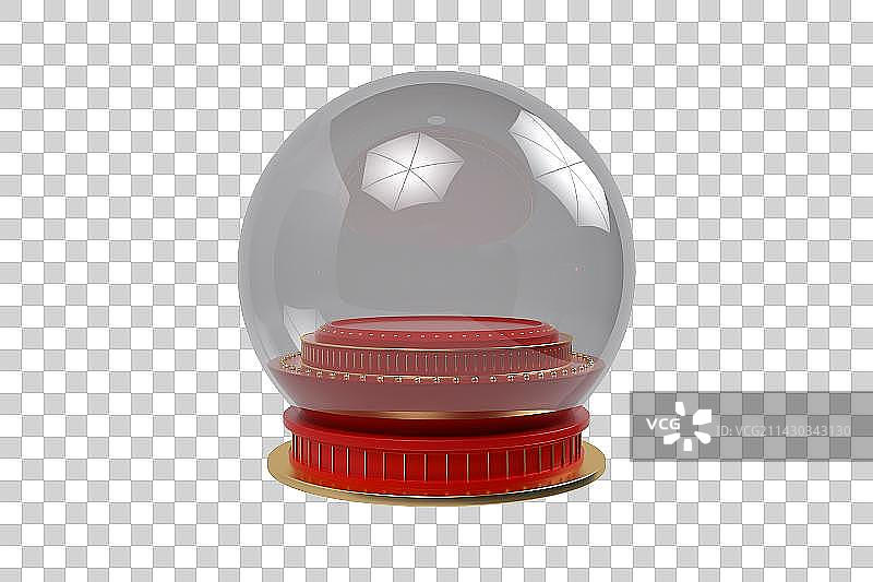 中国风大红色玻璃罩图片素材