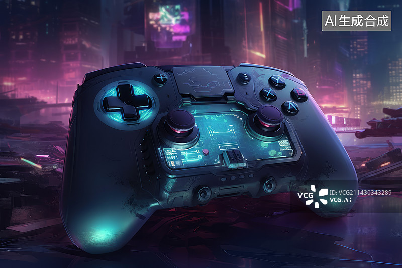 【AI数字艺术】游戏手柄创意图片素材