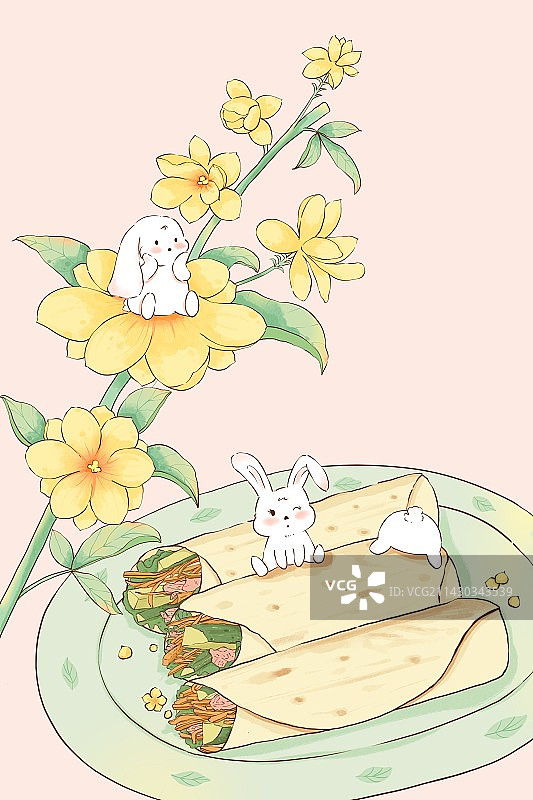 春卷兔子图片素材