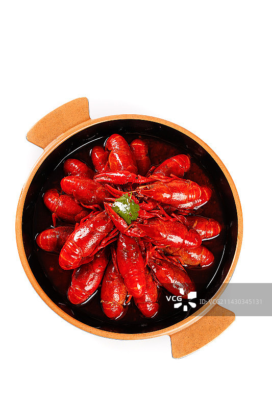 白底上的香辣小龙虾图片素材