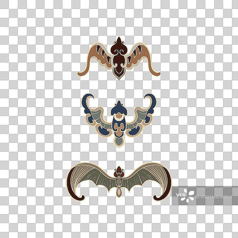吉祥图案福气蝙蝠纹样图片素材