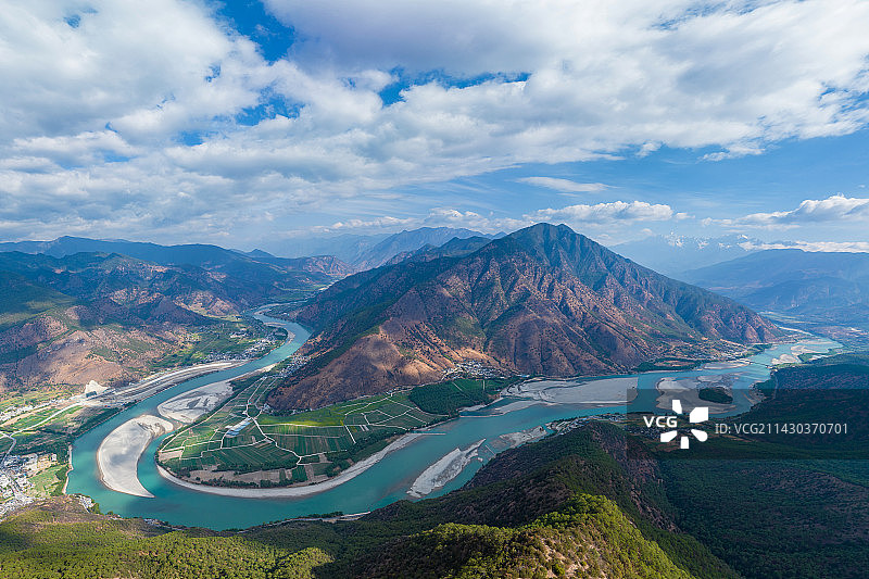 云南金沙江长江第一湾图片素材