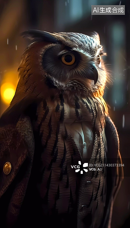 【AI数字艺术】猫头鹰先生系列图片素材