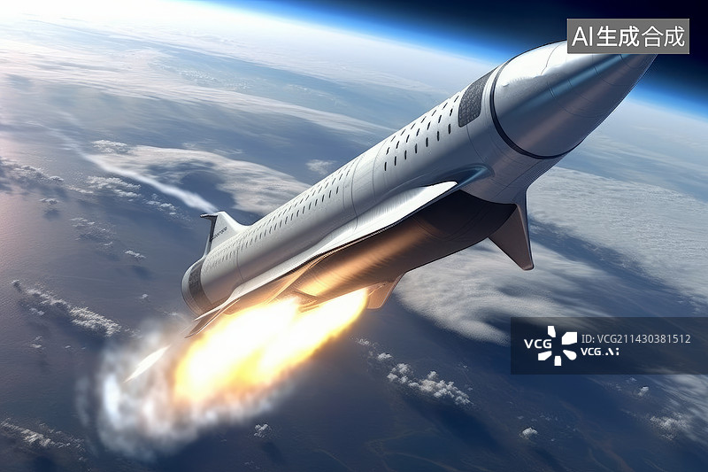 【AI数字艺术】火箭发射图片素材