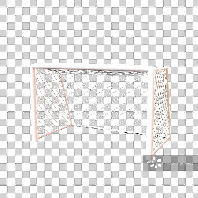 3D立体白色球门元素图片素材