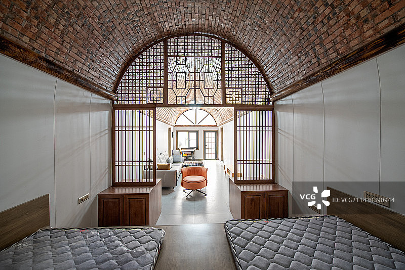 窑洞民宿休闲住宿居家客厅图片素材