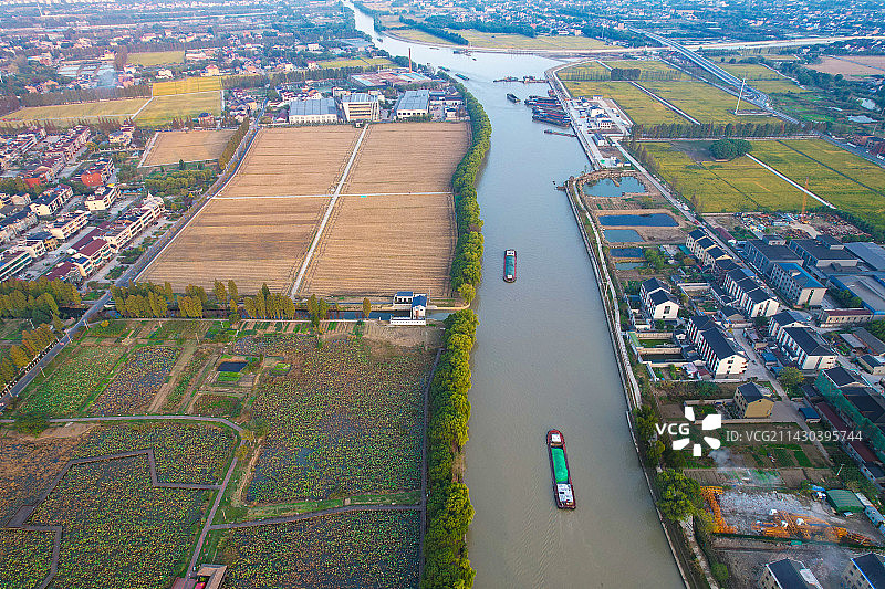京杭运河水陆运输图片素材