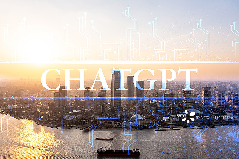 上海城市建筑风光CHATGPT人工智能图片素材