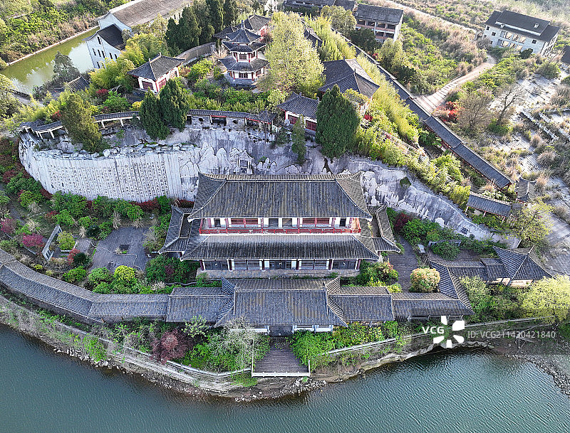 四川省遂宁市蓬溪县赤城湖航拍图片素材