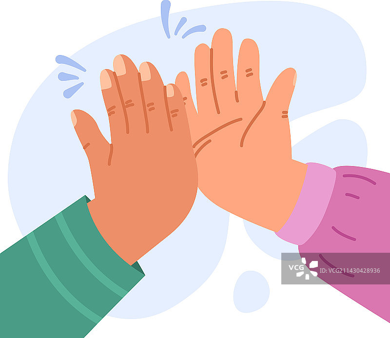 朋友间的敬礼式击掌概念图片素材