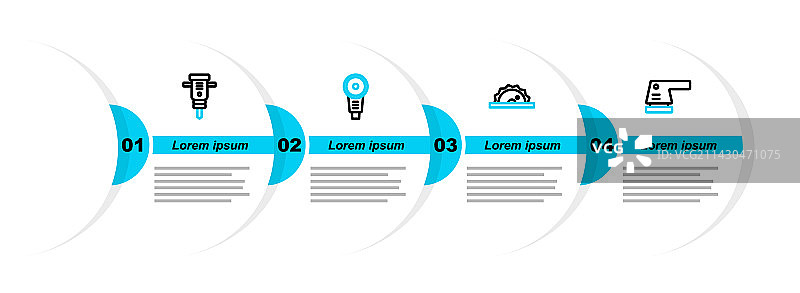 电动砂光机圆锯角磨机套装图片素材