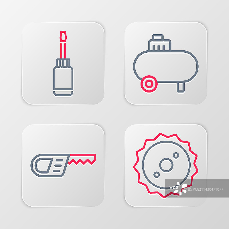 圆锯片和往复式气动工具图片素材