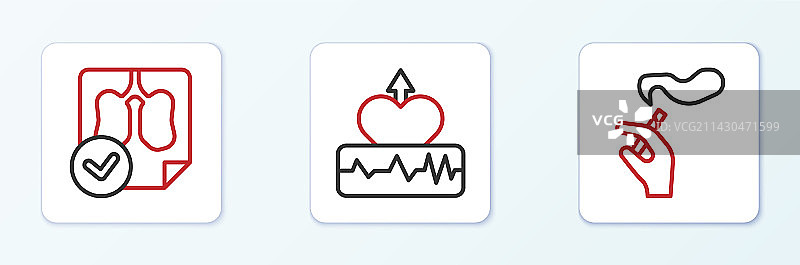吸烟的香烟和肺部X光片图片素材