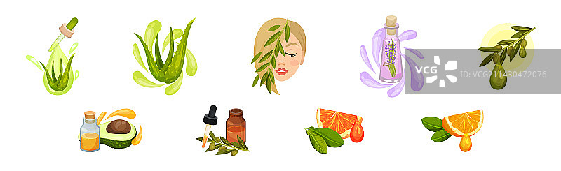 含滴管的化妆品和精油图片素材