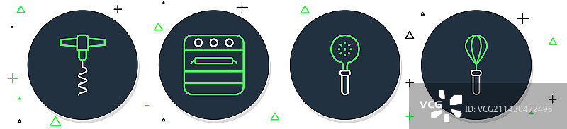 烤箱、铲子、红酒开瓶器和厨房图片素材
