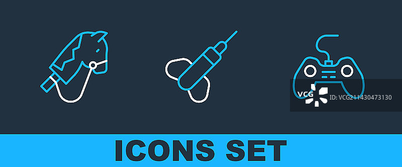 游戏手柄玩具马飞镖箭头图标设计图片素材