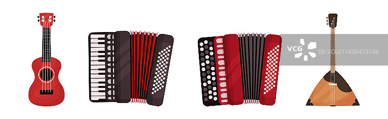 手风琴和吉他乐器图片素材