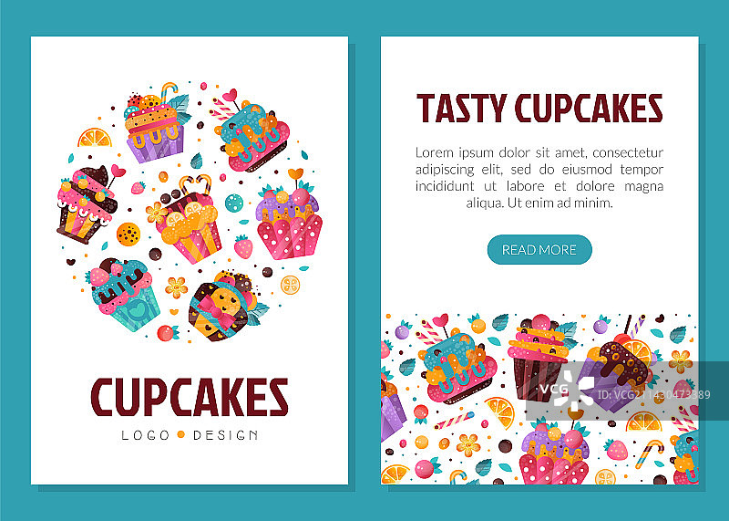 纸杯蛋糕手机App模板（糖果店）图片素材