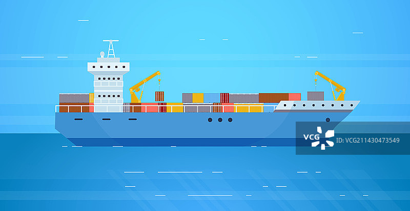 国际货运港口货船图片素材