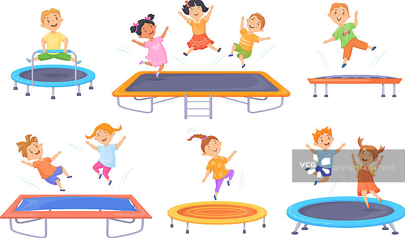 儿童蹦床中心图片素材