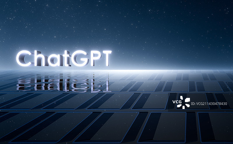 ChatGPT人工智能，科技星空概念背景图图片素材