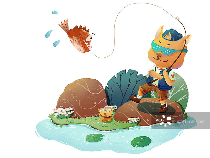 酷汪钓鱼图片素材