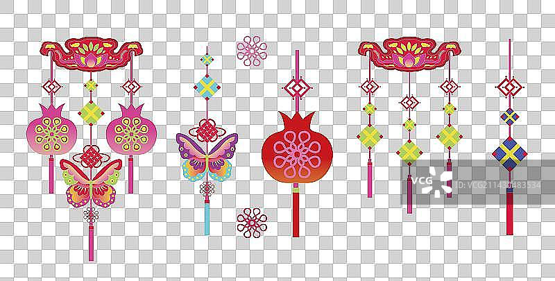 传统节日端午节香囊香包组合图片素材