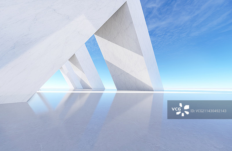 上海户外钢筋混凝土结构平台图片素材