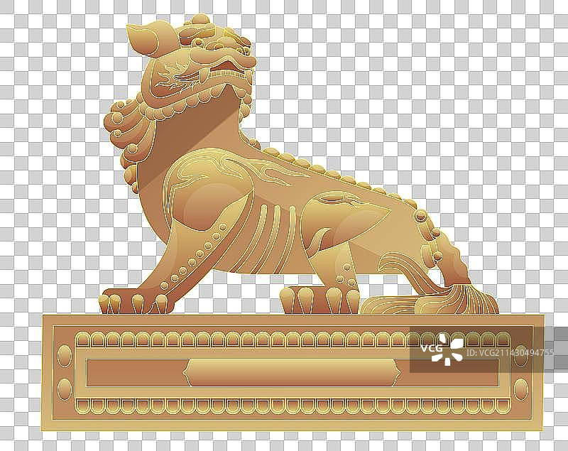 谛听铜像-合肥地标三河古镇图片素材