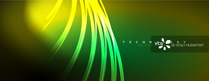 霓虹灯闪闪发光抽象线条光束图片素材