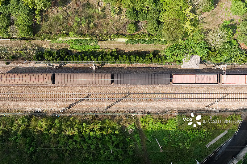 俯瞰火车图片素材