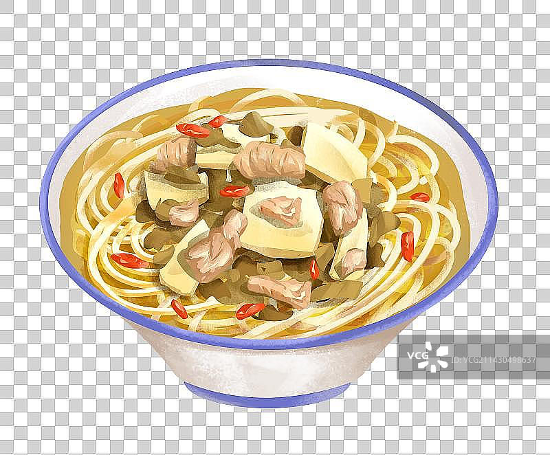 杭州特色美食之片儿川图片素材