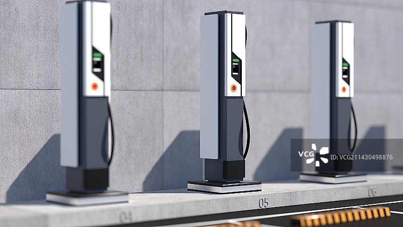 3D 新能源充电桩图片素材