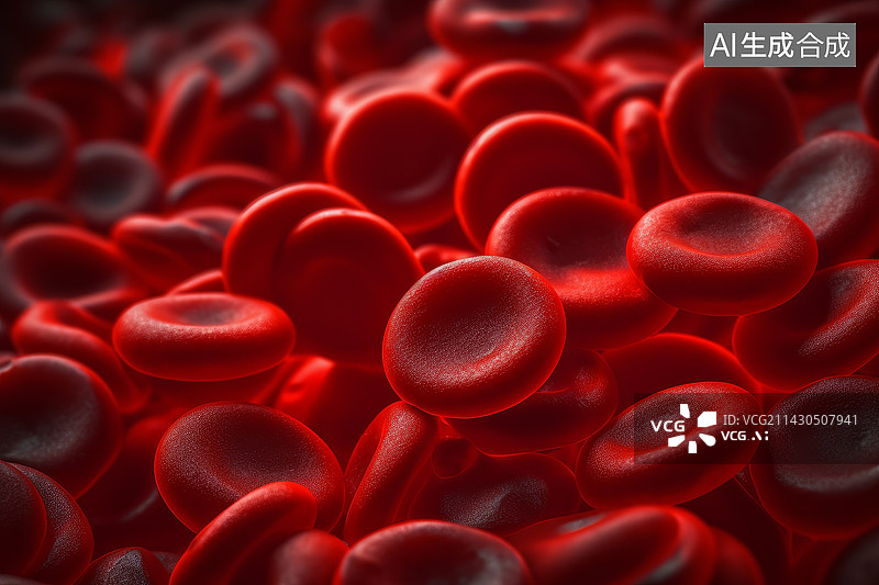 【AI数字艺术】人体血液微观图片素材