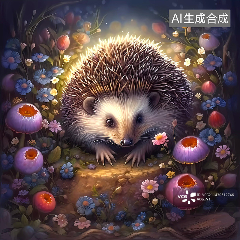 【AI数字艺术】可爱刺猬图片素材