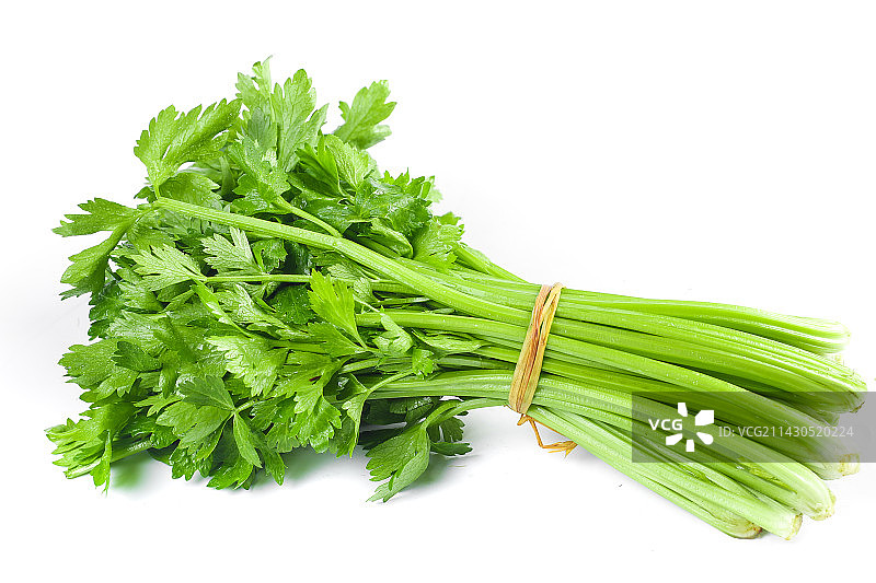 白底上放着一把芹菜图片素材