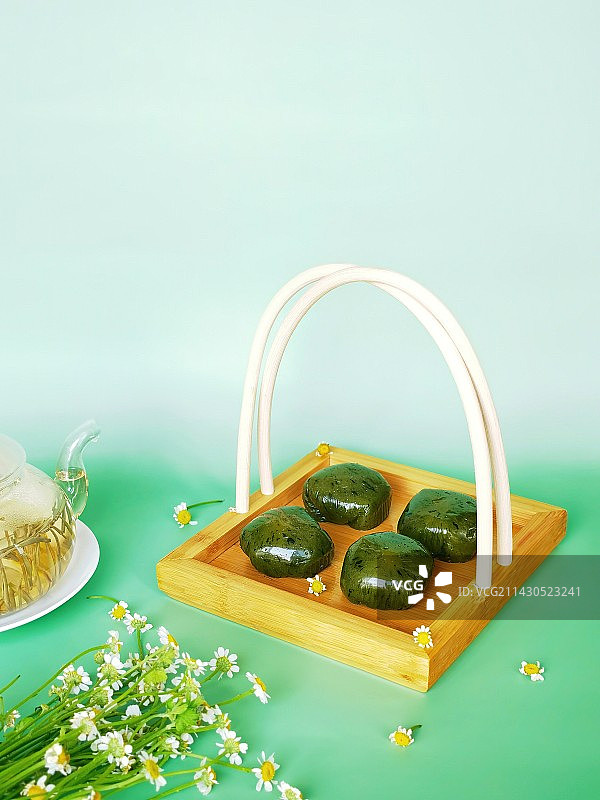 寒食节.青团背景（模板）图片素材