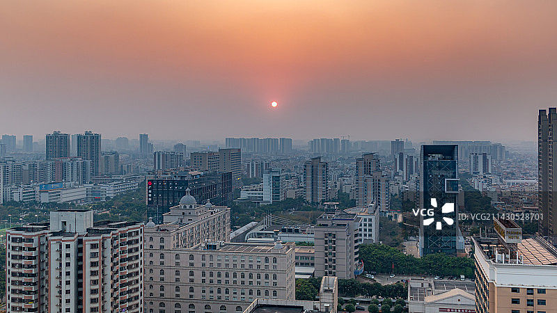 佛山南海城市夕阳图片素材
