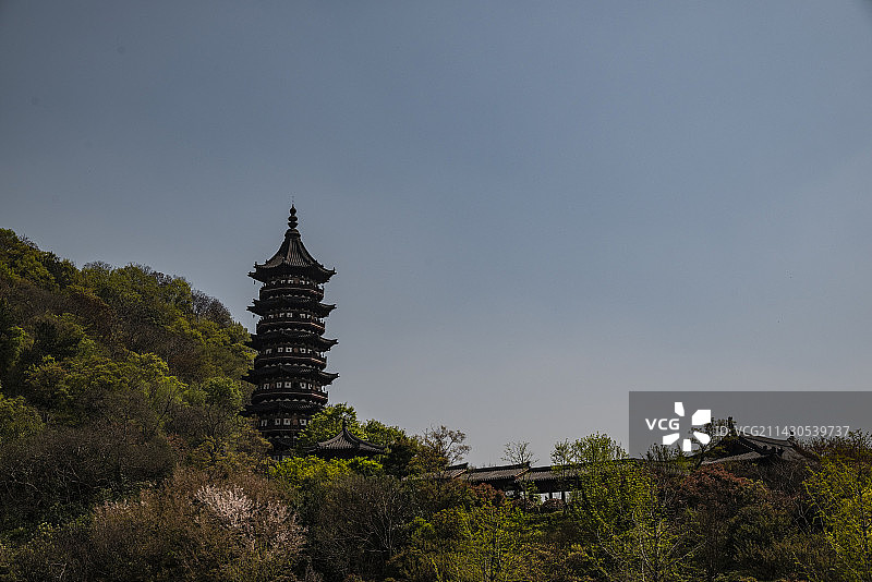 南京牛首山~牛头禅文化园弘觉寺塔图片素材