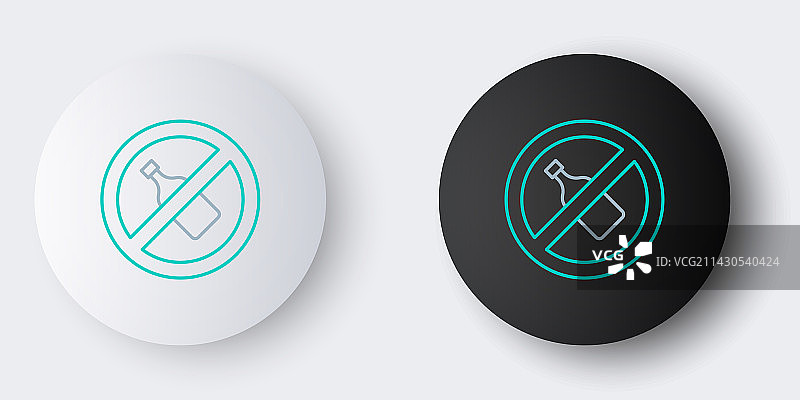 灰色背景上的禁止酒精图标图片素材