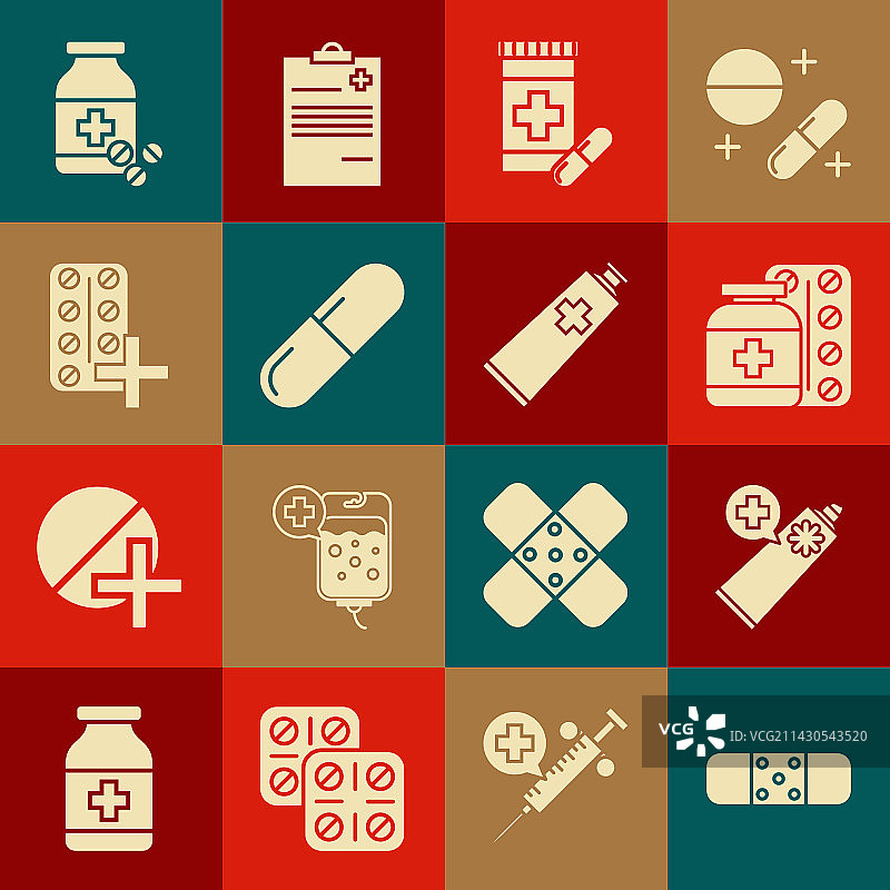 绷带创可贴药膏软膏管药物套装图片素材