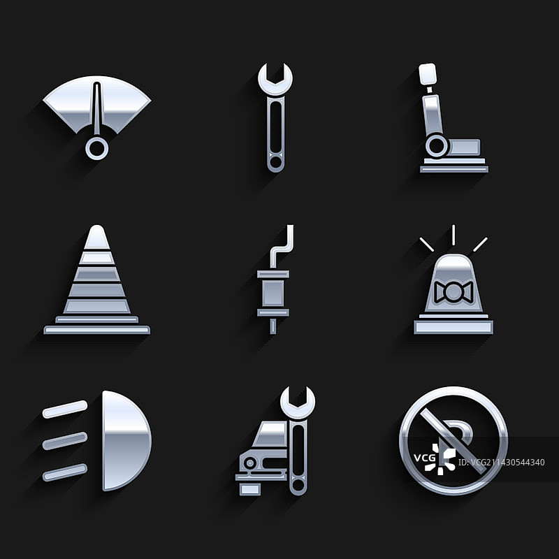 汽车消声器维修禁止停车标志图片素材