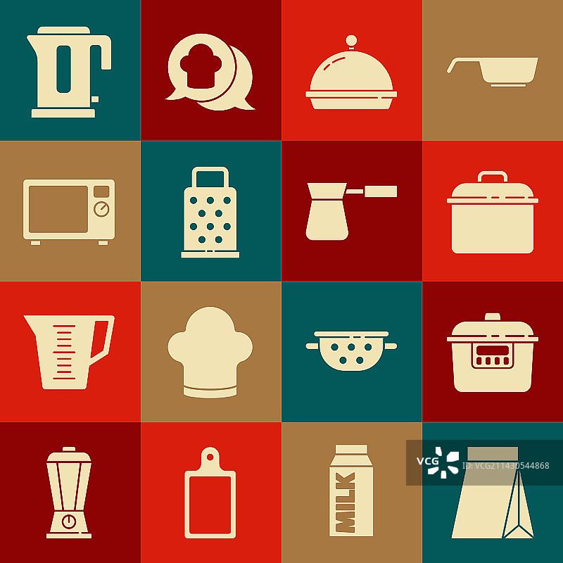 咖啡豆袋、慢炖锅和烹饪锅套装图片素材