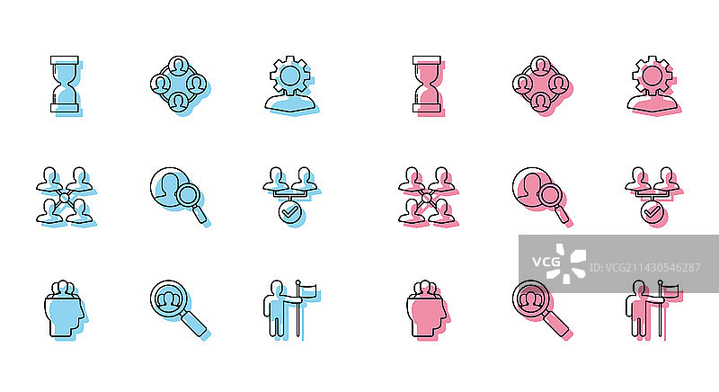 项目团队放大镜图片素材