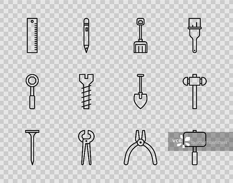 金属质感美甲大锤雪铲组合图片素材